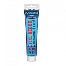 Клей монтажный "Жидкие гвозди" DONEWELL FIX-n-DECOR на акриловой основе, белый 85мл