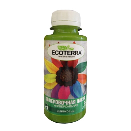 Паста ECOTERRA колеровочная универсальная №29 ОЛИВКОВЫЙ 0,1л. - №1