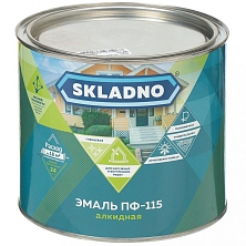 Эмаль ПФ-115 КРАСНАЯ 1,8кг Skladno