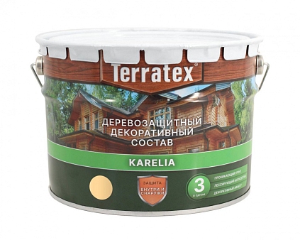 Деревозащитный состав Terratex KARELIA БЕСЦВЕТНЫЙ 9л (Распродажа) - №1