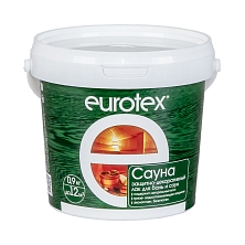 Лак для бань и саун Eurotex Сауна шелковисто-матовый 0,9кг (Распродажа)
