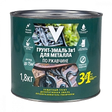 Грунт-эмаль 3в1 ЧЕРНАЯ 1,8кг "V"