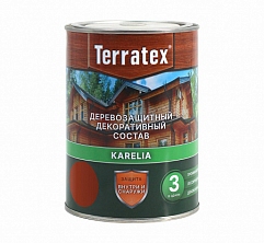 Деревозащитный состав Terratex KARELIA КРАСНОЕ ДЕРЕВО 1л