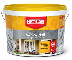 Акриловая супербелая краска "Фасадная" Neolab 14кг