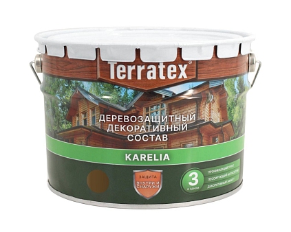 Деревозащитный состав Terratex KARELIA ПАЛИСАНДР 9л - №1