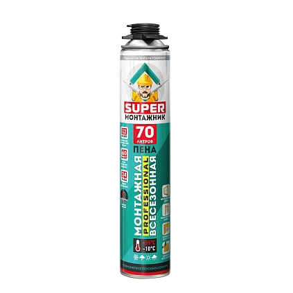 Пена монтажная профессиональная SUPER Монтажник 70 850гр - №1