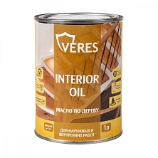 Масло по дереву "VERES" для наружн. и внутрен. работ ДУБ 1л (Распродажа)