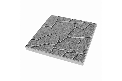 Плитка тротуарная 300*300*30, рисунок тучка, серая - №1
