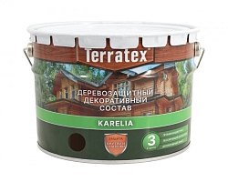 Деревозащитный состав Terratex KARELIA ЭБЕНОВОЕ ДЕРЕВО 9л (Распродажа)