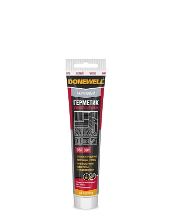 Герметик акриловый DONEWELL универсальный 85мл, белый (Распродажа) - №1