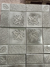 Плитка тротуарная 300*300*30, рисунок осень, серая
