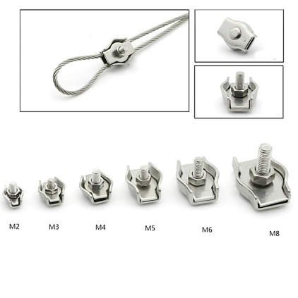 Зажим для стальных канатов SIMPLEX 3мм - №1