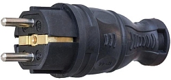 Вилка прямая 16А с заземл. каучук TOKOV ELECTRIC TKE-C05-KV-Z