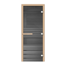 Дверь 1635х620 (1,7х0,7) стекло ГРАФИТ 8 мм Fireway
