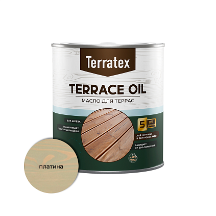 Масло для террас Terratex ПЛАТИНА 0,75л  - №1